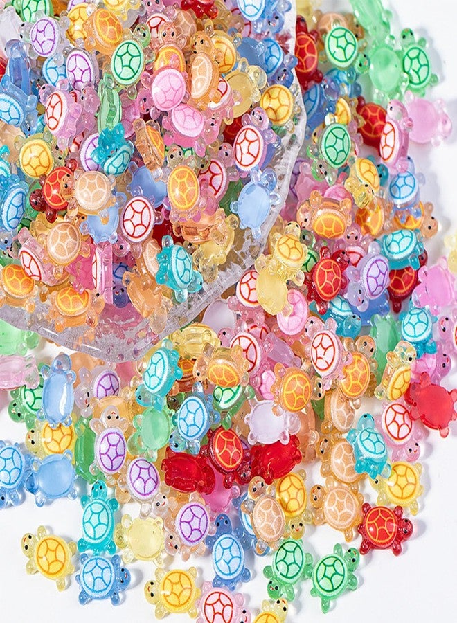 Banax 200pcs Mini Glow in The Dark Resin Animals, Turtle Animal Models, Resin Turtle Miniature Figurines for Miniature Fairy Garden Landscape Accessories Home Decor Crafts - Image 1