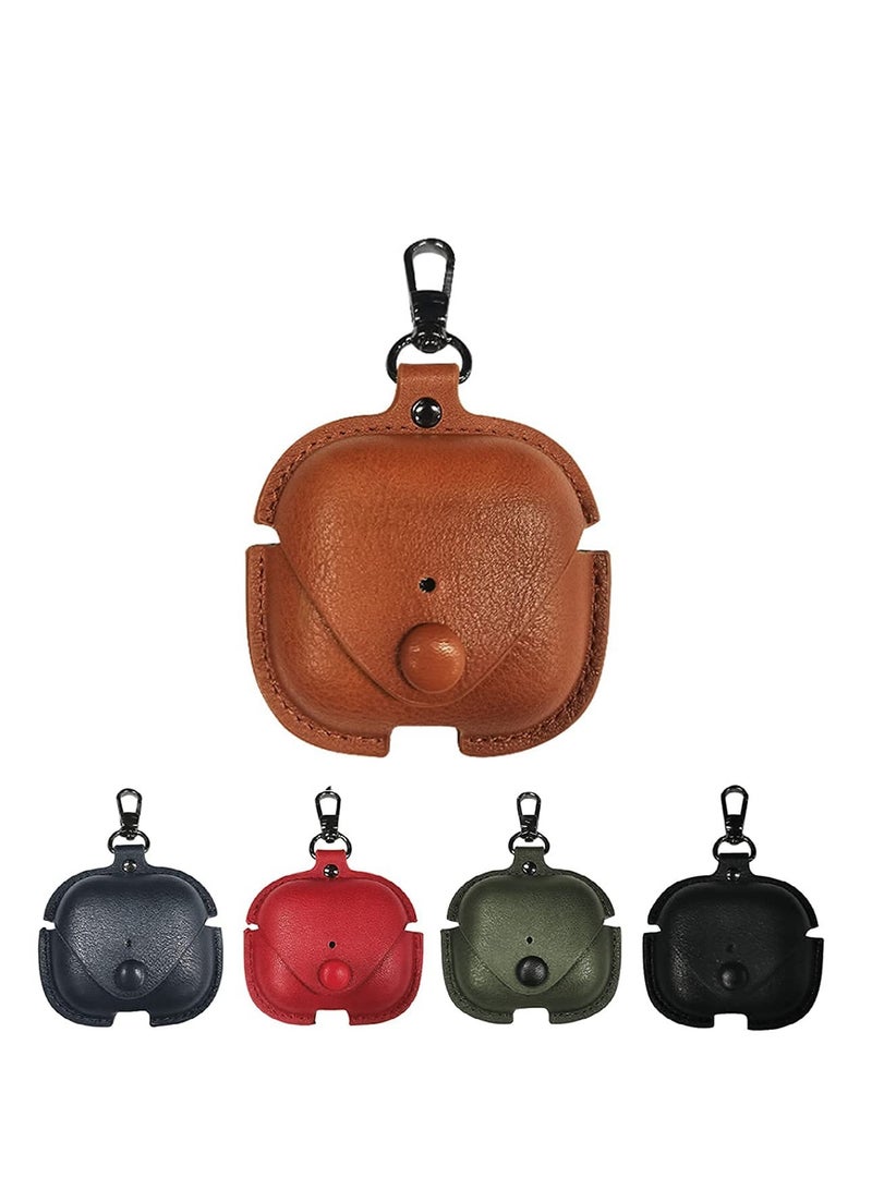 ELTRAZONE AirPods 3rd Generation Case 2021 Leather Protective Case Skin Cover with Keychain and Lock for Apple Airpods 3 Case Women Men Chocolate Brown - Image 4