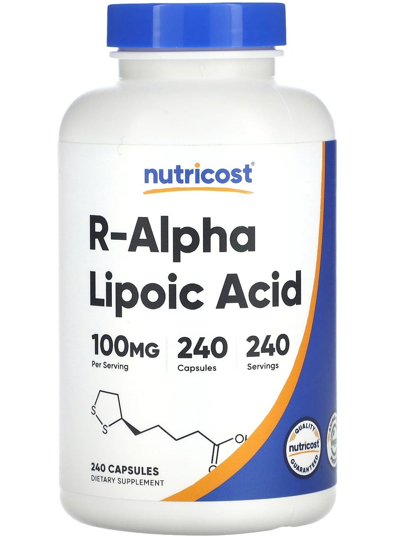 R-Alpha Lipoic Acid, 100 mg, 240 Capsules