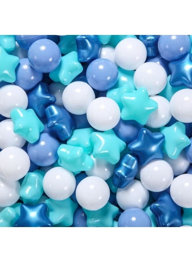 Huitich Pack Of 50 Thickened Five-Pointed Star Ocean Ball – Baby Chewable Wave Ball Pool Toy (5.5 cm, Mixed Colors) - Image 1