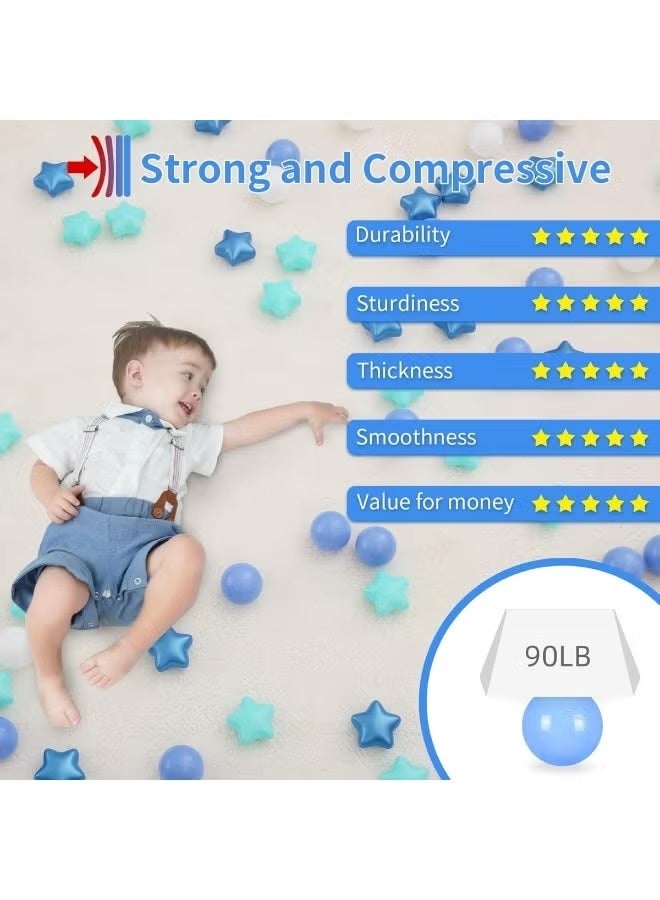 Huitich Pack Of 50 Thickened Five-Pointed Star Ocean Ball – Baby Chewable Wave Ball Pool Toy (5.5 cm, Mixed Colors) - Image 5