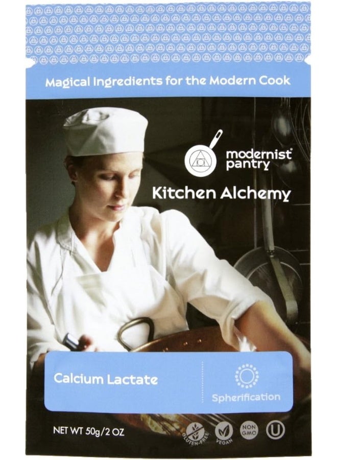 Modernist Pantry Pure Calcium Lactate - 50g/2oz - Image 1