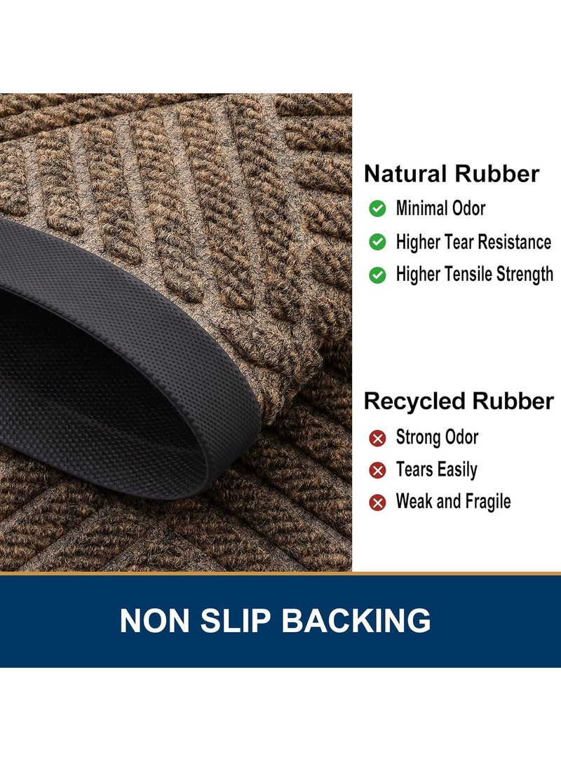 TRASSLE Front Door Mat,Entrance Doormat Super Absorbent Moistureproof Door Mat,Indoor Outdoor Door Mat Thick Durable Rubber Backed, Welcome Mat for Home Front, Hallway,Patio  - Image 3