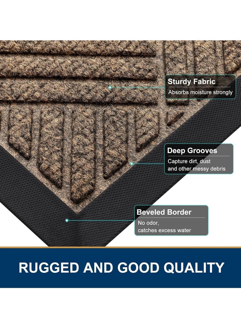 TRASSLE Front Door Mat,Entrance Doormat Super Absorbent Moistureproof Door Mat,Indoor Outdoor Door Mat Thick Durable Rubber Backed, Welcome Mat for Home Front, Hallway,Patio  - Image 4