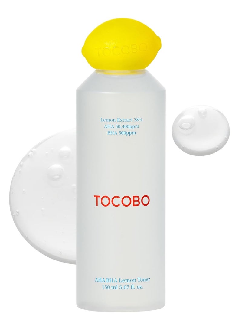 Tocobo AHA BHA Lemon Facial Toner (150ml) – Exfoliating, Brightening & Calming Vegan Toner - Image 1