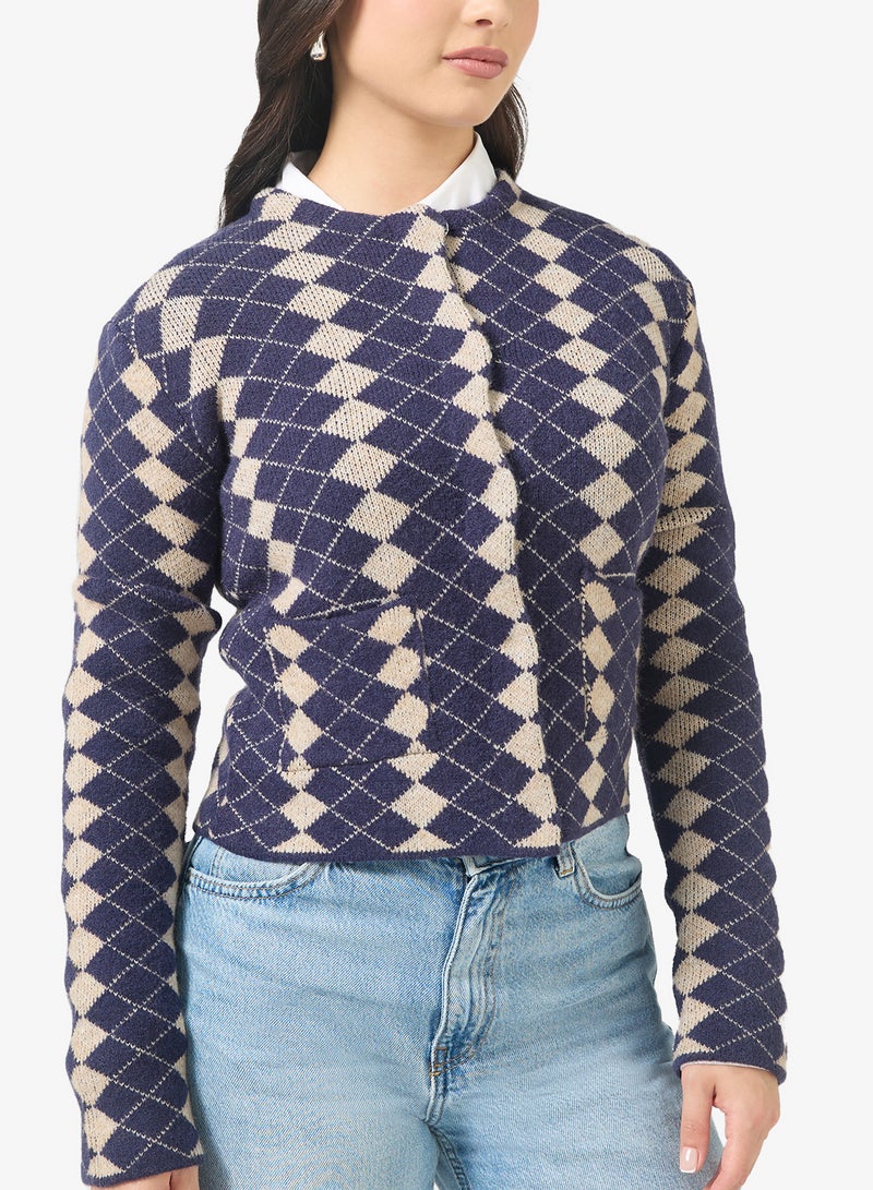 جينجر كارديجان أكريليك محبوك - Image 3