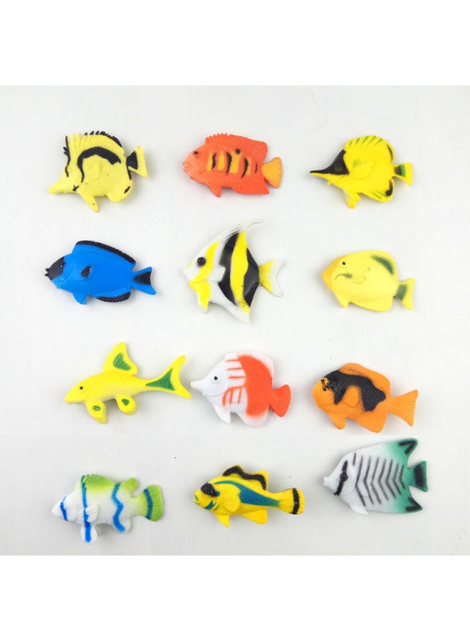 Realistic Goldfish Turtle Crab Frog Tropical Fish Caterpillar Dinosaur Insect Animal Model Toy Set-Color:24 Dinosaurs  - Image 5