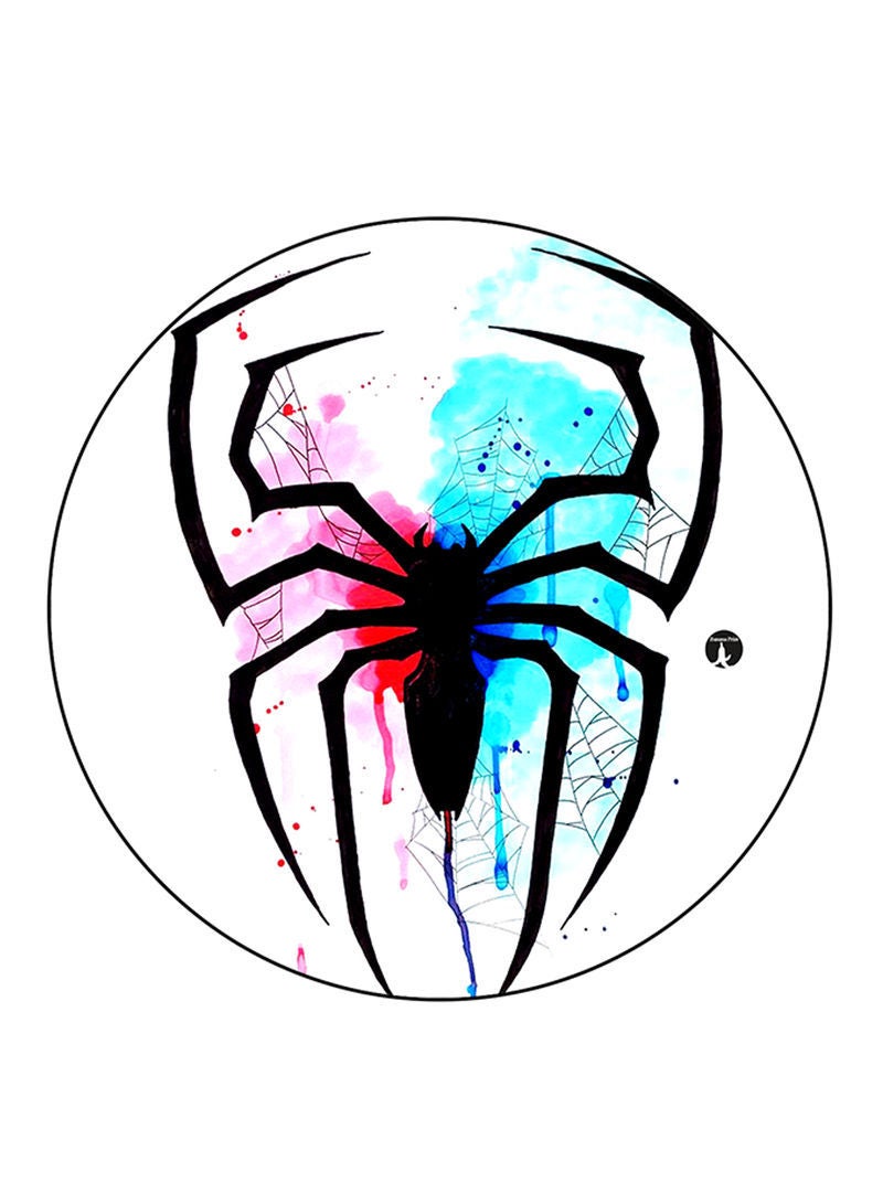 RKN Spiderman Printed Mouse Pad  Round  Multicolour