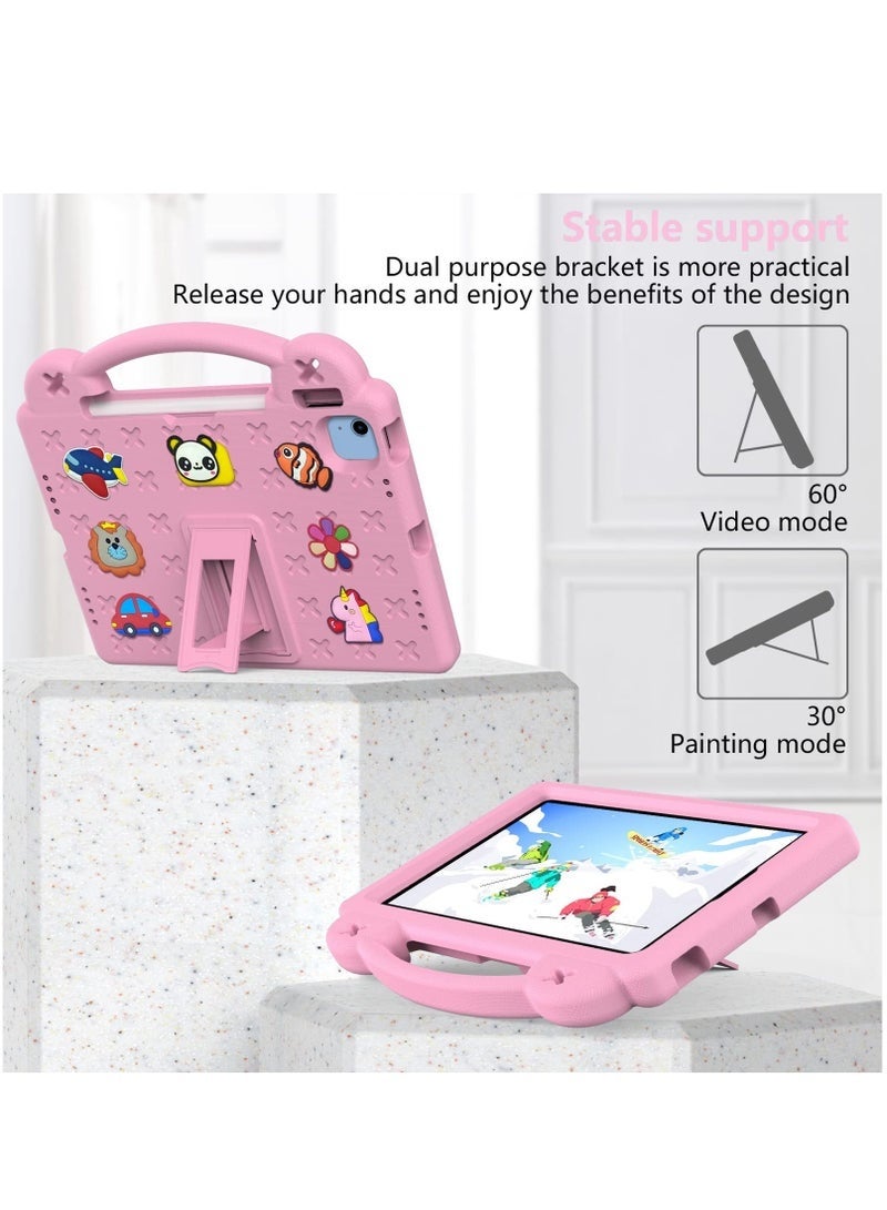 Kids' Case for iPad 10th Generation 10.9-inch (2022), iPad 11th 2025, Air4/Air5 Universal, Durable Shockproof Lightweight Protective Handle Holder, Cute Animals, EVA Safety Material Kids' Case (Pink) - Image 5