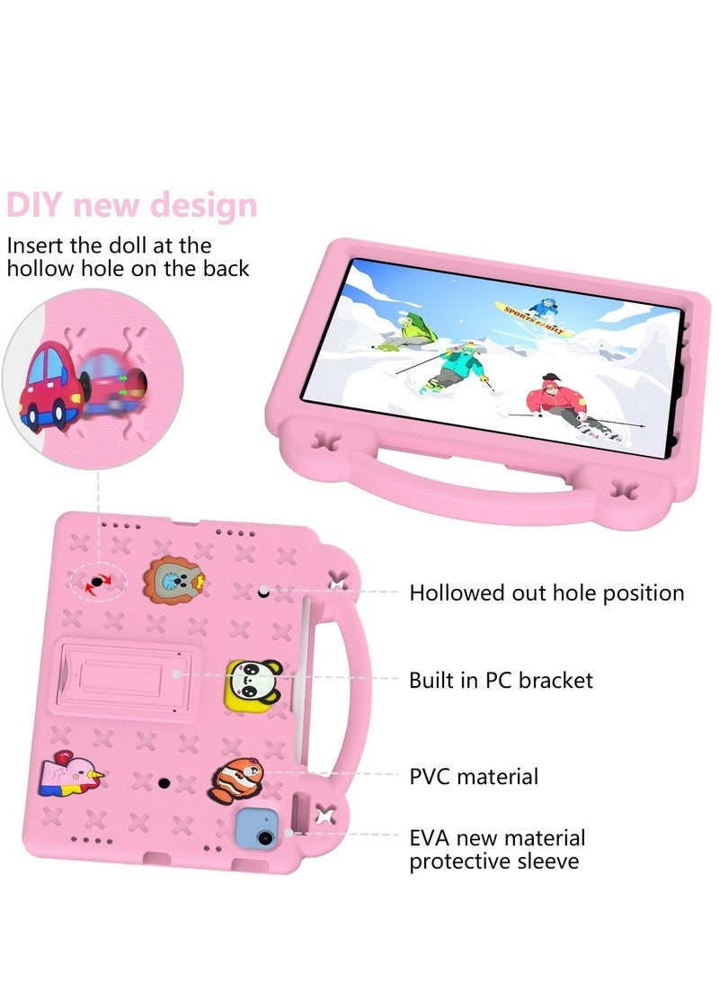 Kids' Case for iPad 10th Generation 10.9-inch (2022), iPad 11th 2025, Air4/Air5 Universal, Durable Shockproof Lightweight Protective Handle Holder, Cute Animals, EVA Safety Material Kids' Case (Pink) - Image 4