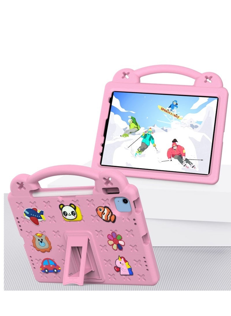 Kids' Case for iPad 10th Generation 10.9-inch (2022), iPad 11th 2025, Air4/Air5 Universal, Durable Shockproof Lightweight Protective Handle Holder, Cute Animals, EVA Safety Material Kids' Case (Pink) - Image 2