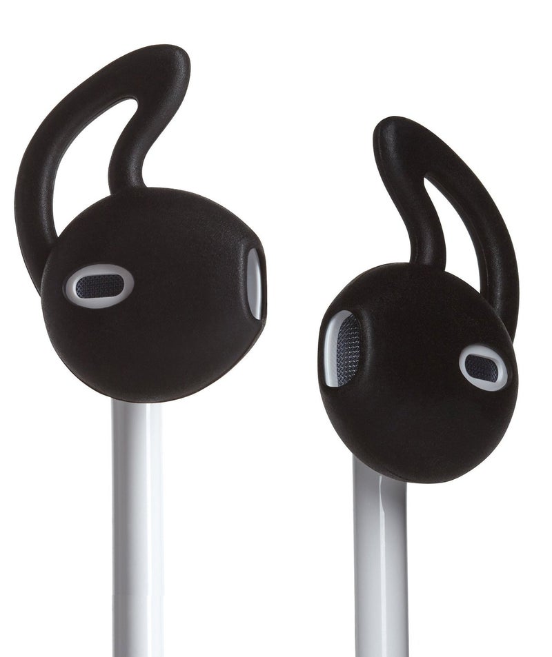 ALXCD Earpods Ear Gel, Ear Tips for iPhone, Ear Buds Tips Bumper, ALXCD 4 Pair Black Anti-Slip Soft Silicone Replacement Earbud Tips for Earphone of iPhone SE 6s iPhone 6s Plus 5s [Sport] (Black 4 Pair) - Image 3