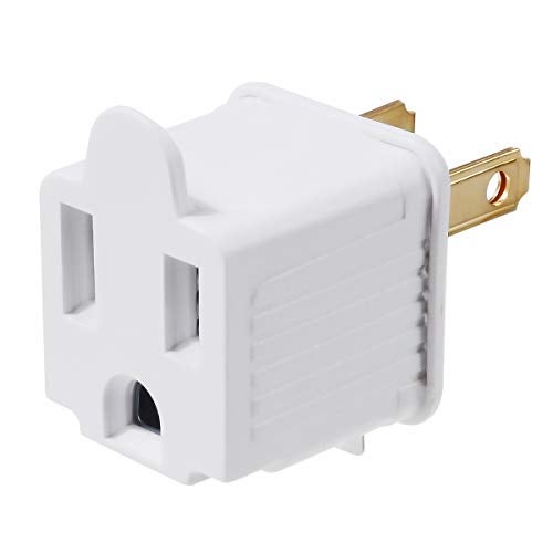 TENINYU Grounded Adapter 3-Prong to 2-Prong Outlet Converter - 3 Pin to 2 Pin Plug Socket Adapter Extension for Electrical Cord, Household, Workshops, Industrial, Machinery (2 Pack) - Image 5