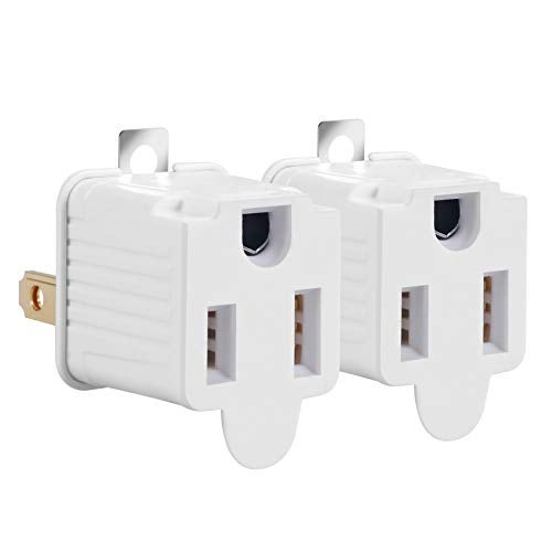 TENINYU Grounded Adapter 3-Prong to 2-Prong Outlet Converter - 3 Pin to 2 Pin Plug Socket Adapter Extension for Electrical Cord, Household, Workshops, Industrial, Machinery (2 Pack) - Image 2