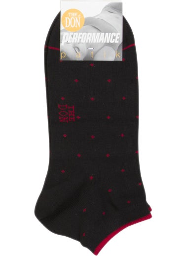 The Don Polka Dot Women's Booties Socks Black Red  - Image 2