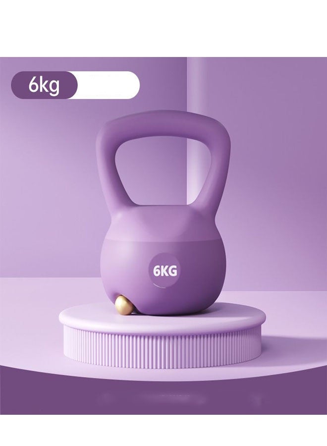 كيلا أوزان كيتل بيل الناعمة المصنوعة من مادة البولي فينيل كلوريد لتدريب القوة، كيتل بيل لرفع الأثقال وتدريب الجذع، تتوفر بوزن 4 كجم و6 كجم للاختيار من بينها - Image 1