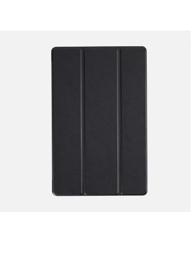 حافظة ذكية متوافقة مع جهاز Samsung Galaxy Tab A7 Lite 8.7 2021 (SM-T220/ T225/T227)، حافظة جلدية قابلة للطي مع ظهر ناعم من مادة TPU وحامل ثلاثي الطي مع وضع السكون التلقائي (اسود)