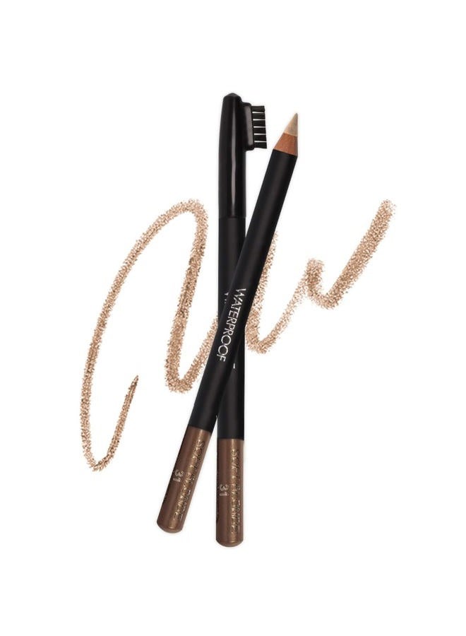 SORMÉ Sorme Natural Definitive Waterproof Eyebrow Pencil 0.04 oz | Smudgeproof Soft Blonde Eye Brow Pencil | Dual Purpose Brow Pencil and Brush Combo | High Definition Waterproof Eyebrow Makeup - Image 1