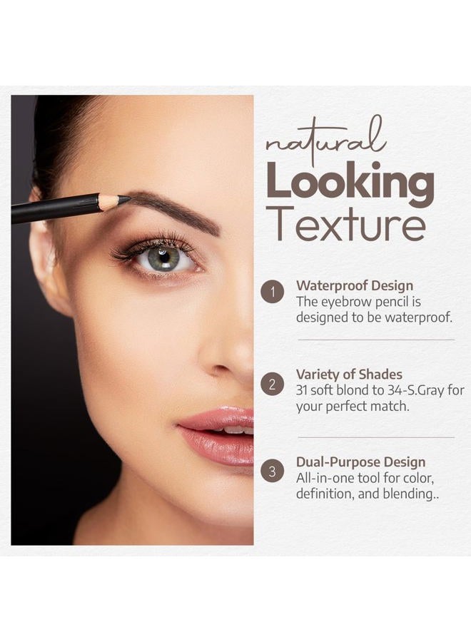 SORMÉ Sorme Natural Definitive Waterproof Eyebrow Pencil 0.04 oz | Smudgeproof Soft Blonde Eye Brow Pencil | Dual Purpose Brow Pencil and Brush Combo | High Definition Waterproof Eyebrow Makeup - Image 3
