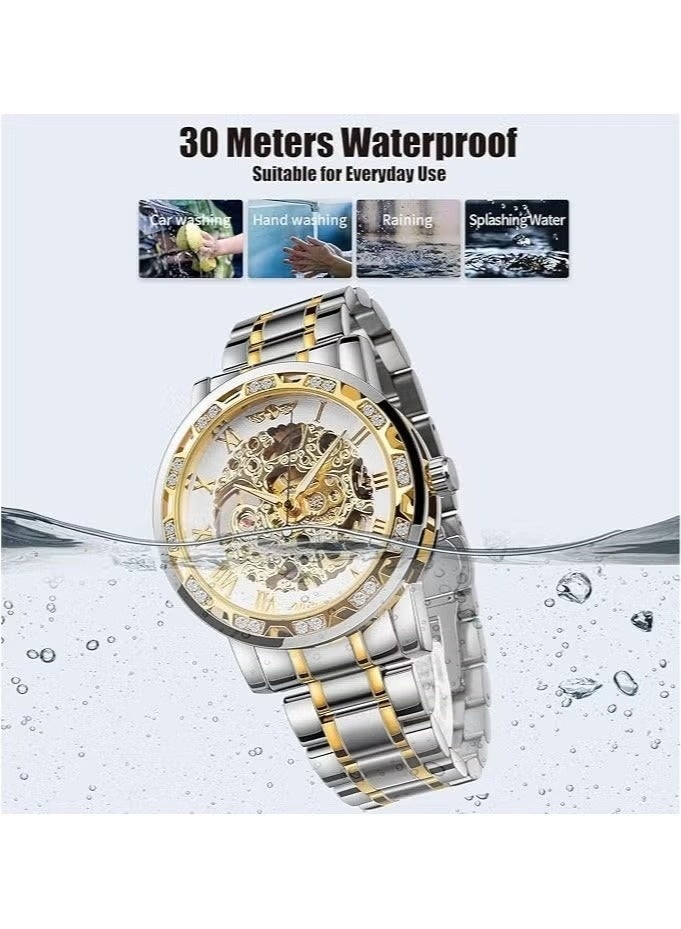 Winner Watches for Men Watch Stainless Steel Luxury Luminous Water Resistant Automatic Mechanical Wristwatch 8012 RGWT - Image 5
