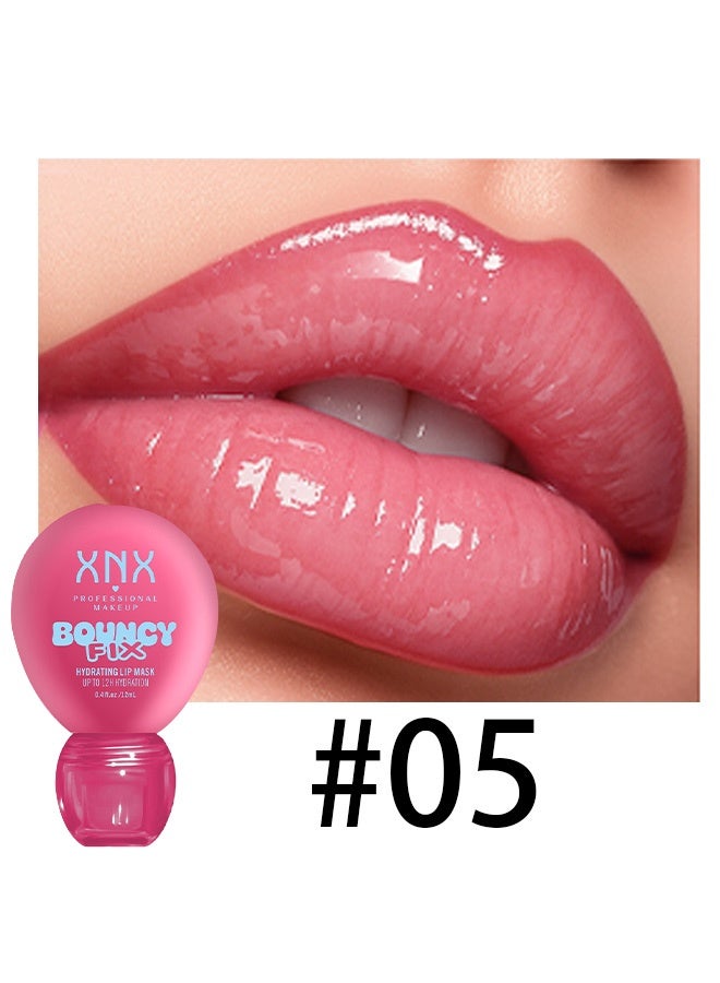 XNX Hydrating Lip Mask,Bouncy Fix,Hyaluronic Acid Lip Sleeping Mask Up To 12H Hydration for Dry Chapped Lips Lip Night Care Treatment 12ml,05# - Image 2