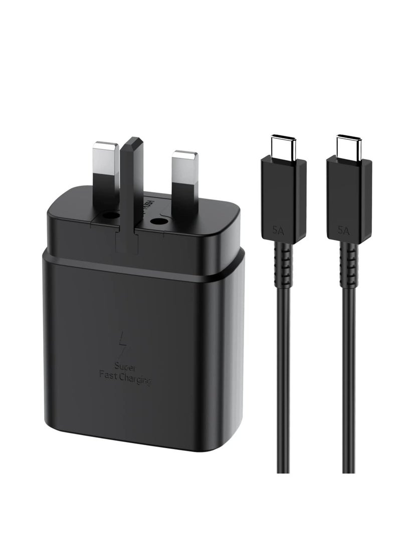 general 45W USB C Fast Charger Plug and Cable 1.2M PPS Type C Super-Fast Charging Plug and USB C Cable Compatible with Samsung Galaxy S24 Ultra/S24+/S23/S23+/S21+/S20/Note 20/Note 10/Tab S10/S10+/S9/S9+/S9 - Image 1