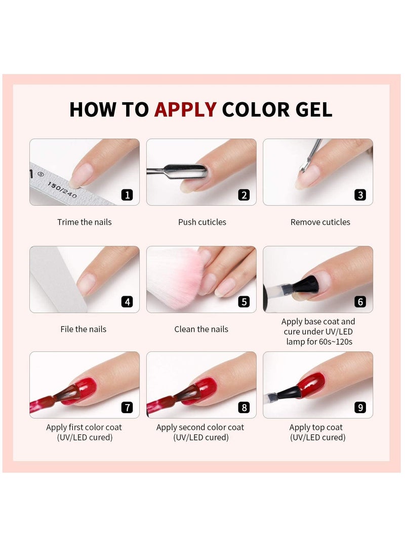 MissTiara 6-Piece UV and LED Nail Gel Polish Set A12  - Image 3
