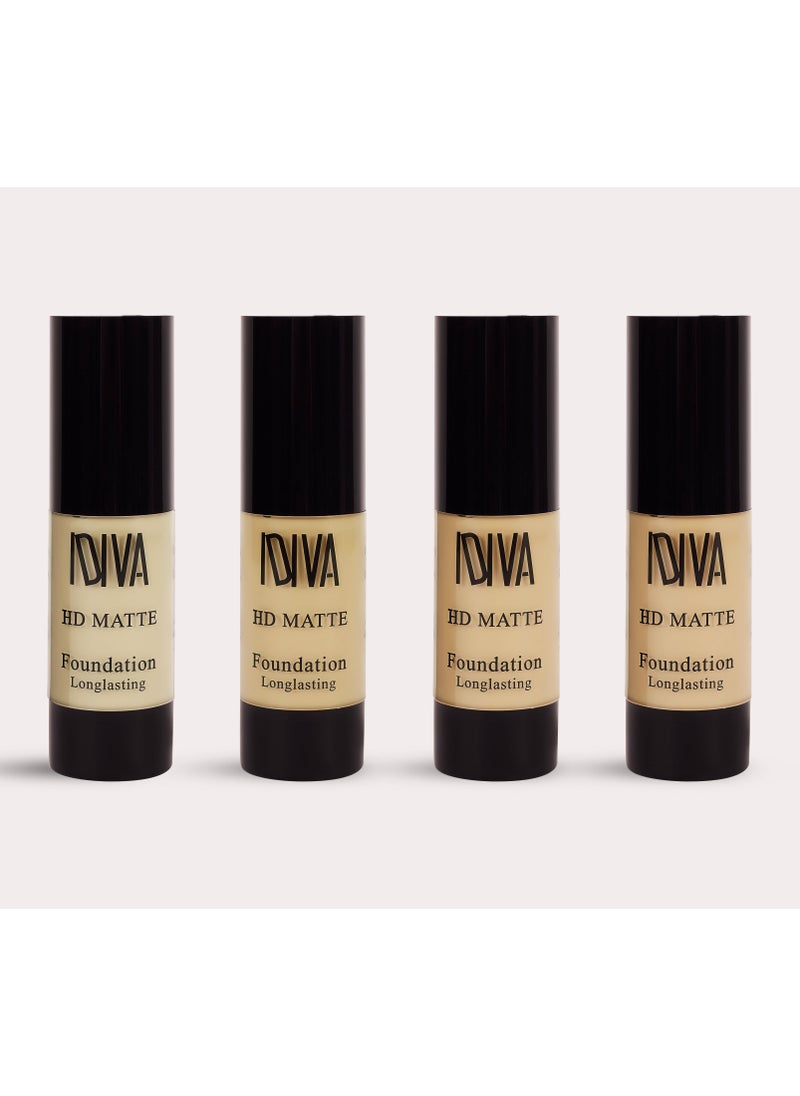 IDIVA - HD Matte Foundation, Full Coverage, Long Lasting up to 16 H - Image 1