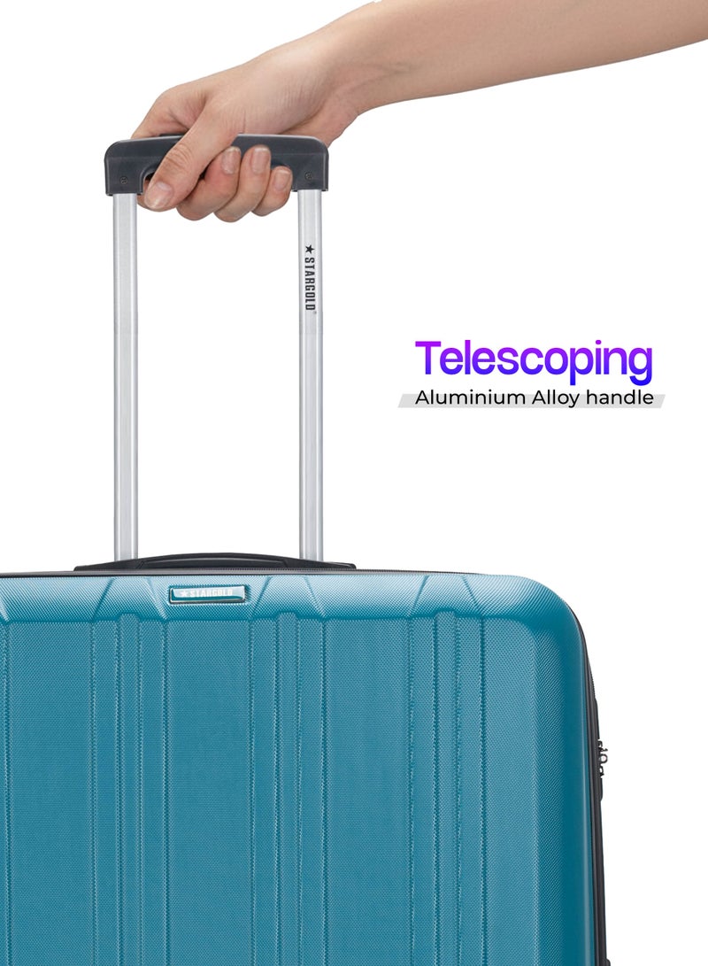 ستارجولد 4 عبوات من عربة أمتعة مقفلة ذات رقم دوار للجانب الصلب - Image 2