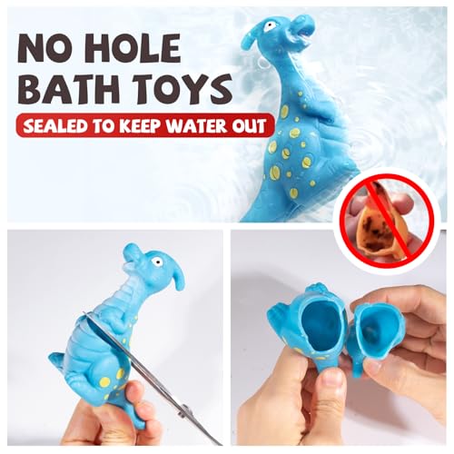 Hely Cancy Dinosaur Bath Toys - No Hole Bath Toys for Kids,Baby Bath Toys for Shower Water Pool Toys - Image 2