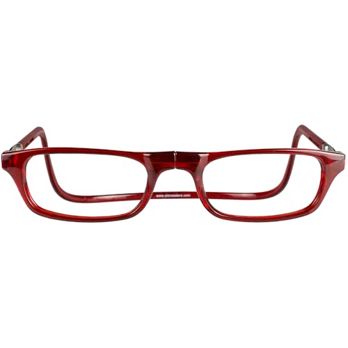 Clic Magnetic Reading Glasses for Men or Women, Computer Readers, Original (S-M, Red, 1.25 Magnification) - Image 2