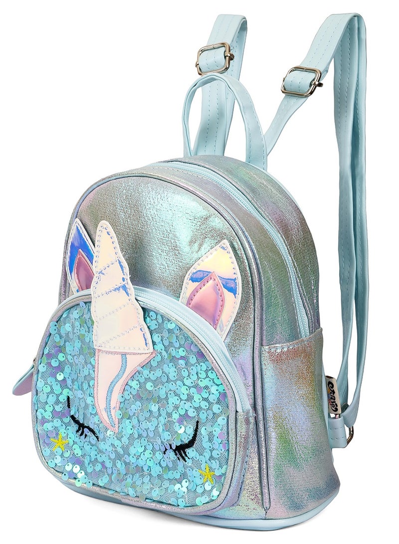 Eazy Kids Sequin School Backpack - Unicorn Green  - Image 3