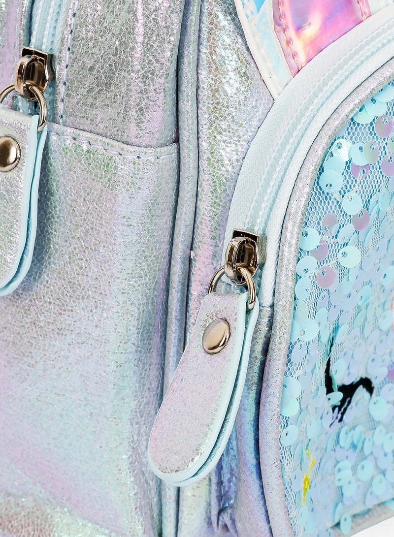 Eazy Kids Sequin School Backpack - Unicorn Green  - Image 5