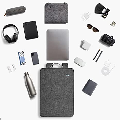ZINZ Slim & Expandable Laptop Backpack Water Resistant Travel Backpack Compatible with MacBook Air/Pro 13-14 inch XPS 13 Surface 13.5" and Most 13-14 inch NoteBooks,G01BK01 - Image 5