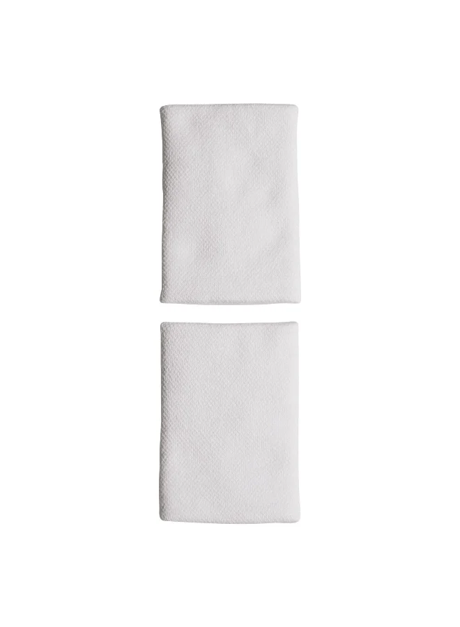 Adidas Adidas Tennis Wb L White Tennis Wristband For Unisex Men (M/L)