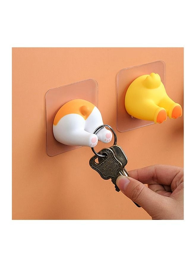 Generic 2Pcs Animal Tail Hook, Cable Holder, Washcloth Holder, Towel Hooks, Toothbrush Hooks, Key Holder, Wall Decoration, Bath Decoration (Corgi & Duckling)  - Image 4