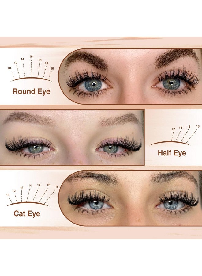 Focipeysa Manga Lash Clusters Wispy Eyelash Extensions 330Pcs Anime Lashes Extension Natural Eyelash Clusters 8-16Mm Individual Eyelash Extension Bottom Lashes - Image 3