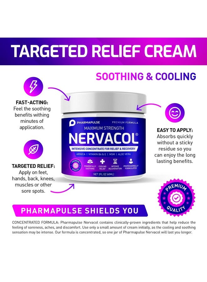 PHARMAPULSE Pharmapulse Neuropathy Nerve Relief Cream - Maximum Strength for Feet, Hands, Legs, Toes, Lower Back - Alpha Lipoic Acid, Arnica, Vitamin B6, Aloe Vera, MSM - Effective Soothing - Image 2
