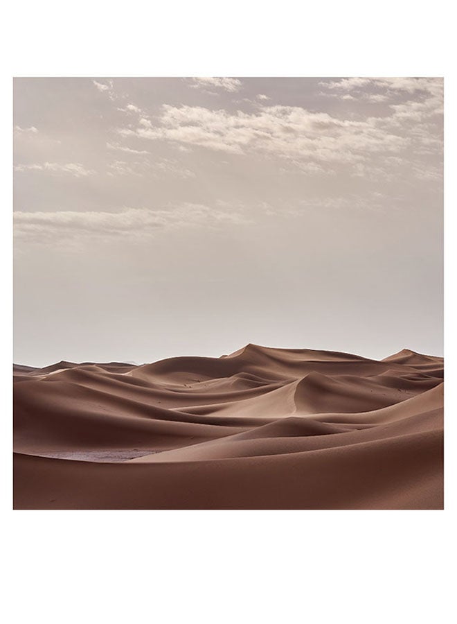 RYN Desert Themed Printed MDF Wall Art Brown/Gray/White 30x30cm - Image 1