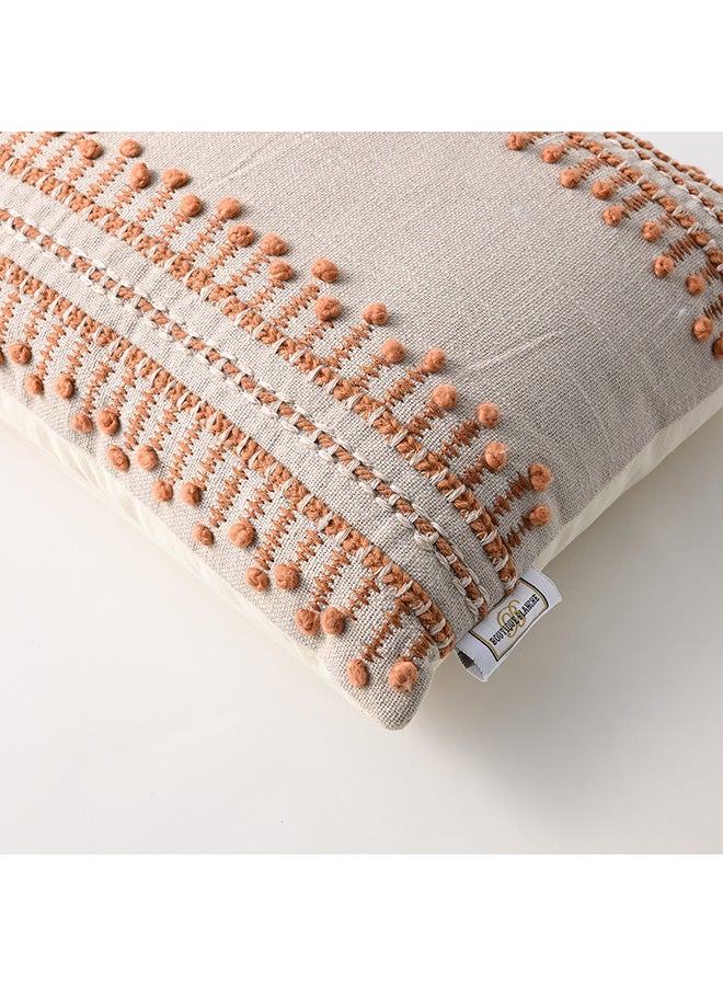 Boutique Blanche chambray cotton embroidered cushion - Image 2