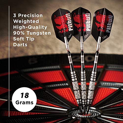 Viper by GLD Products unisex adult Ringed (18 Grams) Viper Pitbull Soft Tip Dart 18gm Two Diamond Cut Rings , Black, Double Front Crosscut US - Image 2