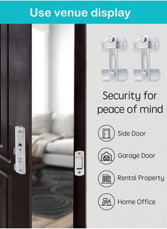 Y&D Door Lock, Stainless Steel Gate Latches, Flip Lock Latch, Safety Bolt Latch Suitable for and Window, Barn Coop, Garden, Household, Bathroom(Silver)  - Image 4