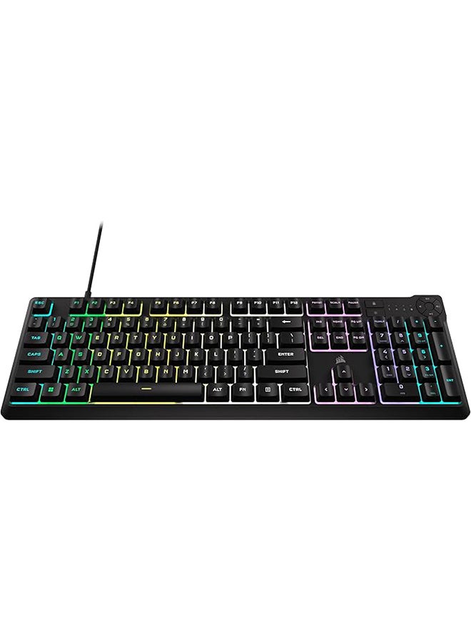 كورسير لوحة مفاتيح الألعاب K55 كور RGB مع إضاءة خلفية RGB مقسمة وأزرار تحكم وسائط مخصصة CH9226C65Na - Image 2