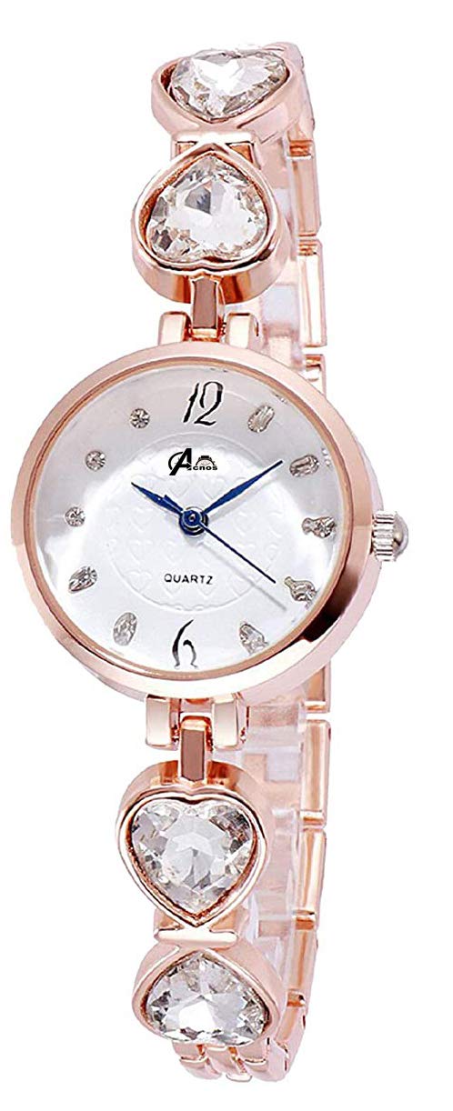 Acnos® Premium Luxury Analogue Girl's Stainless Steel Watch(Multicolour Dial Womens Standard Colored Strap) (Pack of 2) - Image 2