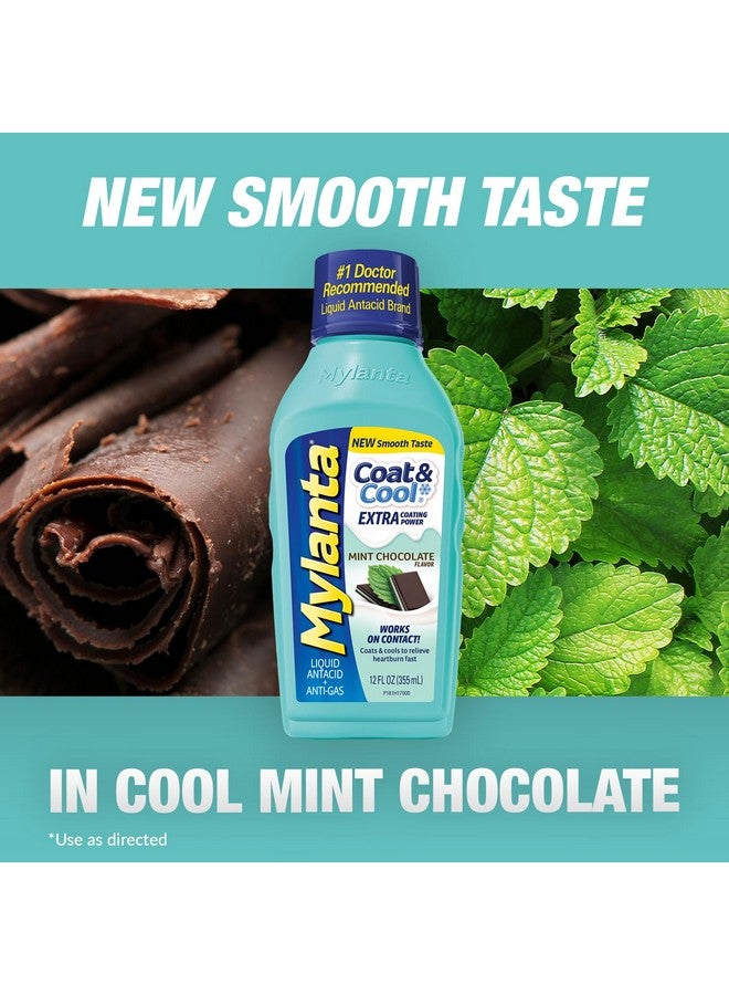 Mylanta Mylanta Heartburn and Gas Relief, Liquid Antacid, Coat & Cool Formula, Mint Chocolate Flavor, 12 Fl Oz  - Image 3