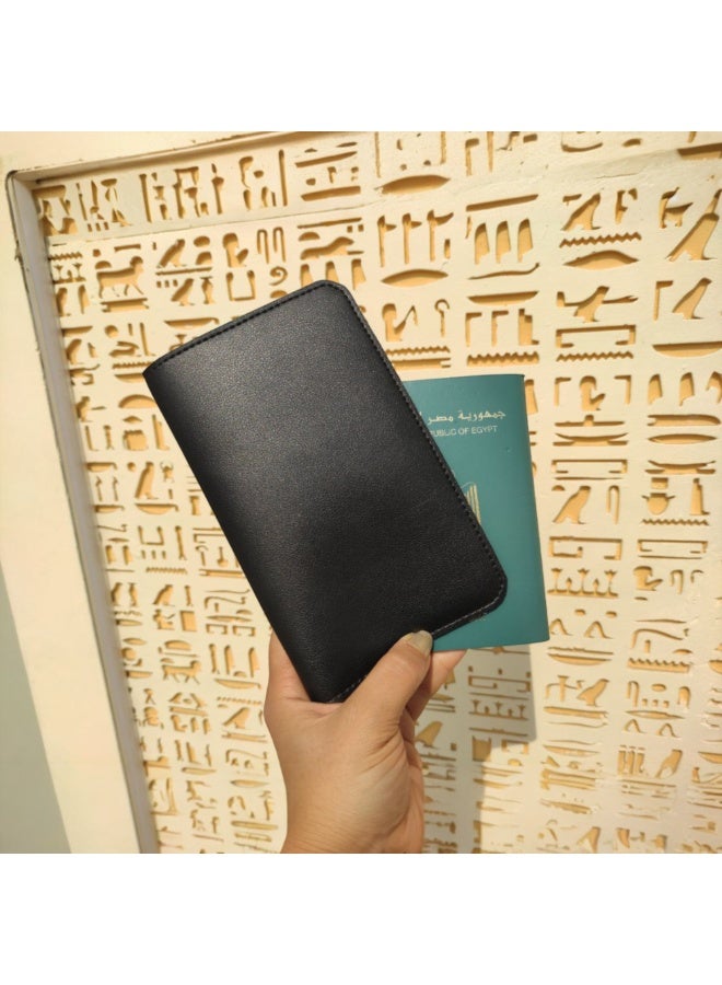 We Print, Your Gift Passport Holder with Travel Lover Design, Premium Synthetic Leather Travel Wallet Organizer for Passport Cards and Documents - Image 4