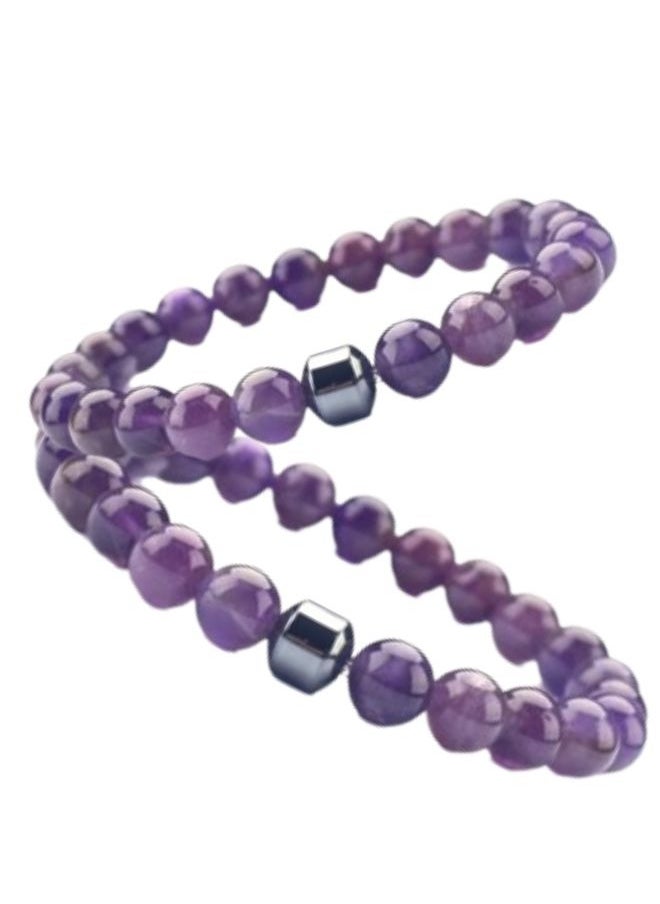SUNIFY - Amethyst stone bracelet Handmade Stretch Strand Bracelets - Image 1