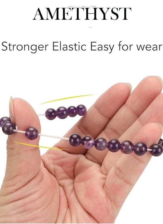 SUNIFY - Amethyst stone bracelet Handmade Stretch Strand Bracelets - Image 1