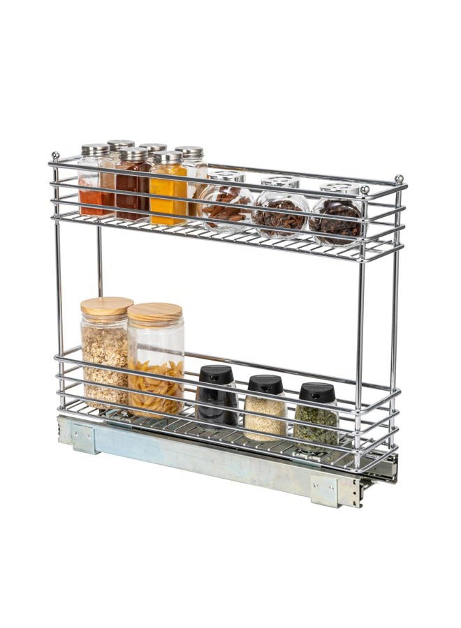 Household Essentials Glidez Narrow Sliding Organizer, 5", Chrome - Image 1