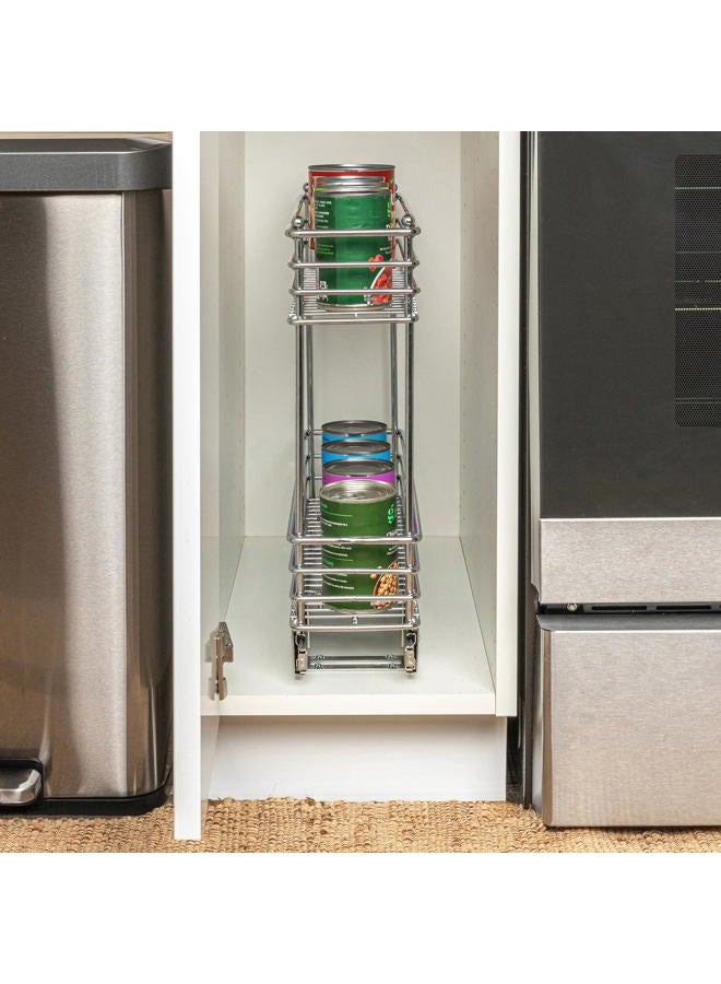 Household Essentials Glidez Narrow Sliding Organizer, 5", Chrome - Image 5